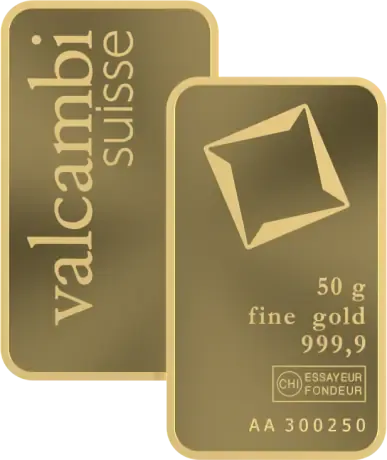 50 гр. Златно кюлче Valcambi